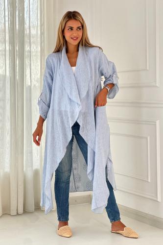 كيمونو لينن ايطالي ازرق