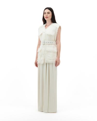 طقم سديري وبنطلون مع حزام