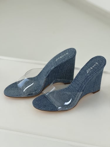 كعب جينز مفتوح