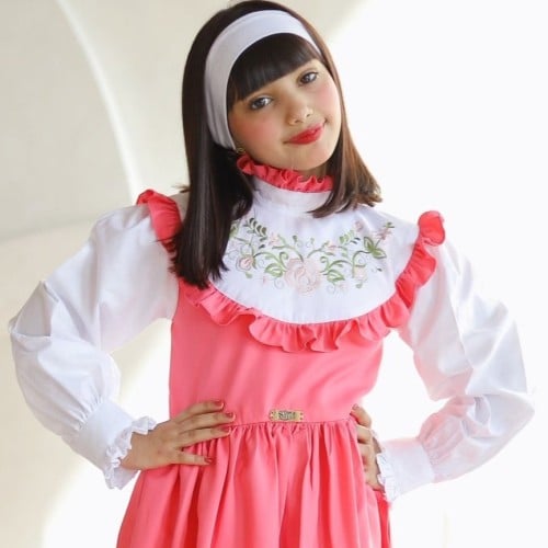 مريول الماسة وردي _ مريول وردي فخم