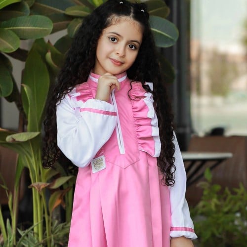 مريول مدرسي كامل بأكمام بيضاء