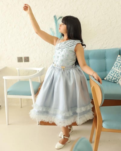 فستان انيق بتطريز فاخر