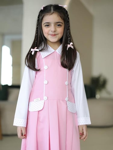 مريول لولا الوردي للبنات