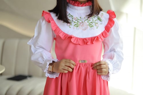 مريول الماسة وردي _ مريول وردي فخم