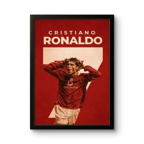 Cristiano Ronaldo Man Utd "SIUUU" Celebration Wall Art