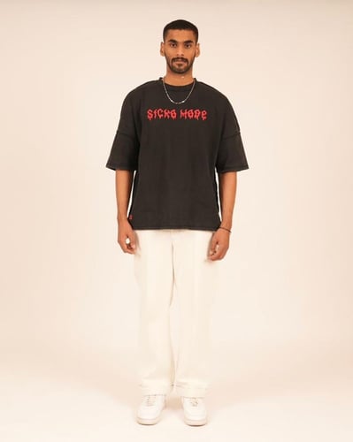 تيشيرت أوفر سايز قطن مغسول للجنسين، مصمم لعشاق الم...