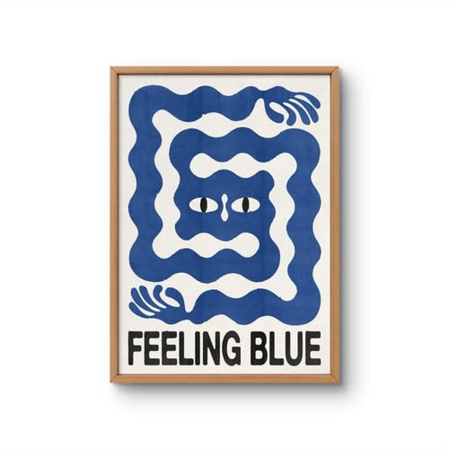 لوحة جدارية "الأحساس الازرق"