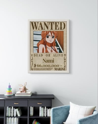 لوحة جدارية فنية مطلوب نامي - ون بيس