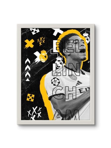 لوحة جدارية جود بيلنغهام - إبداع الشاب مع ريال مدر...