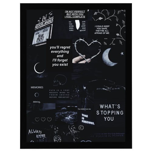 لوحه فنية برواز ابيض ، اسود