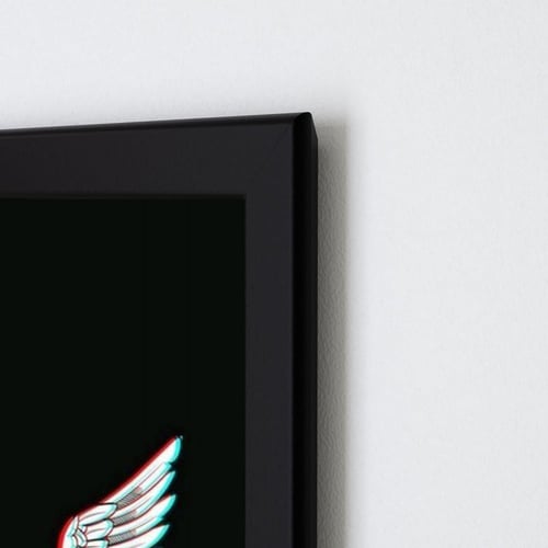 لوحة جدارية فنية Angel Wings أجنحة برواز ابيض ، اس...