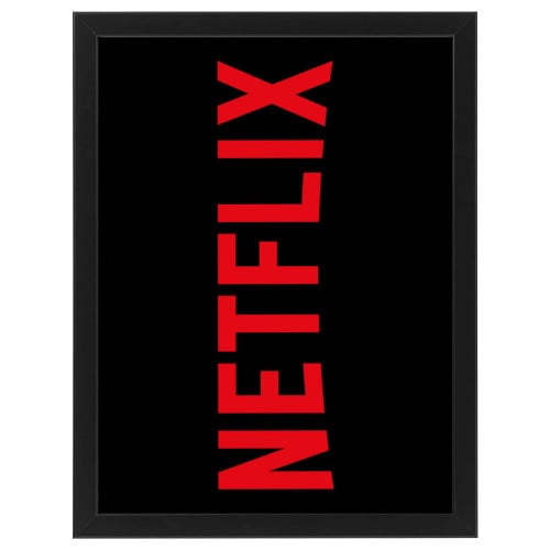 لوحة جدارية فنية Netflix نتفليكس برواز ابيض ، اسود