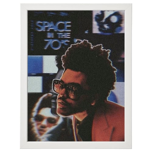 لوحة جدارية فنية The Weekend ذا ويكند برواز ابيض ،...