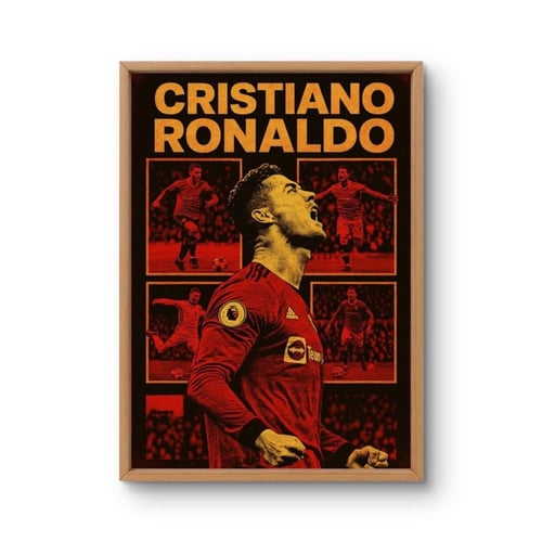 لوحة رونالدو CR7 جدارية – مانشستر يونايتد – احتفال...