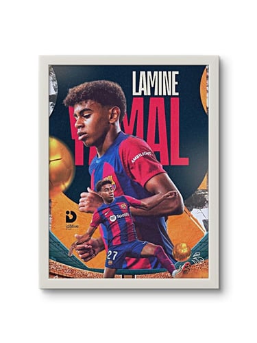 لوحة جدارية لامين يامال - موهبة برشلونة