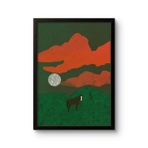 The Lone Horse Abstract Wall Art