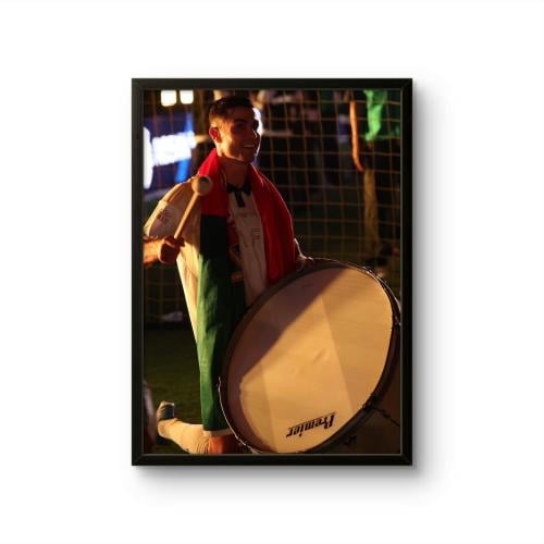 "Rhythm of the Global" Wall Art - Cristiano Ronaldo with the Big Drum at Alawwal Park