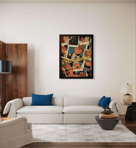 لوحة جدارية مع برواز لمحمد بن سلمان