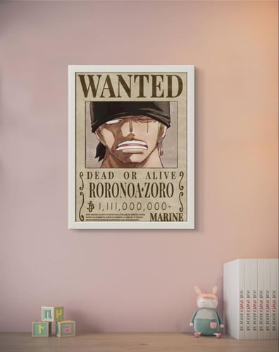 لوحة جدارية ملصق مطلوب رورونوا زورو - ون بيس