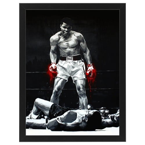 لوحة جدارية فنية Muhammad Ali محمد علي كلاي برواز...