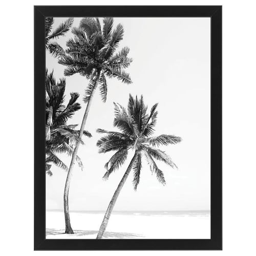 لوحة جدارية فنية Beach شاطئ برواز ابيض ، اسود