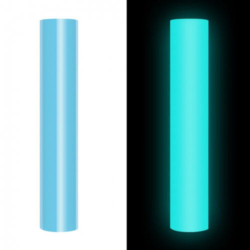 فينيل حراري مضيئ في الظلام (نيون أزرق) 07، 25.40X1...