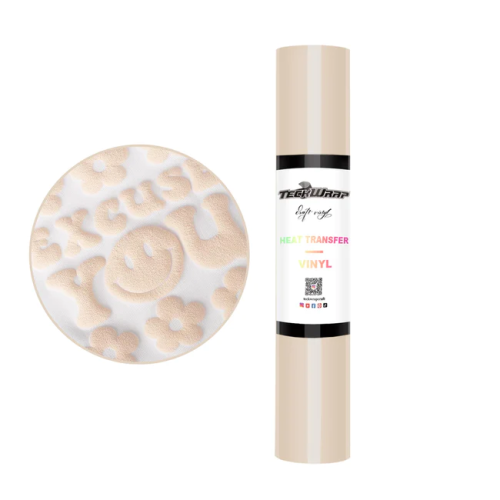 فينيل حراري منتفخ 3D,بيج 007, 25x100 سم من تيك راب