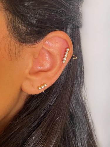 Diamonds Huggie Hoop Earrings