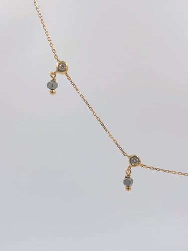 Mini Hemtite Pearl Jewels with Diamonds