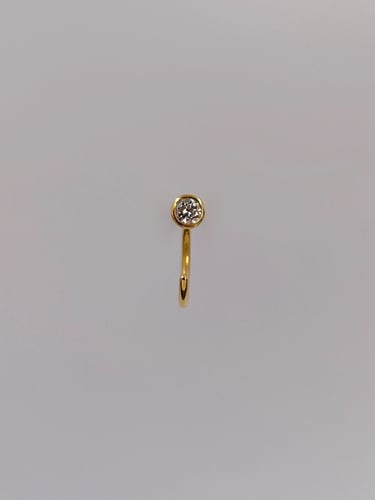 Diamond Huggie Hoop Earrings