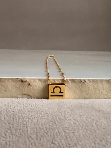 Cubed Libra Necklace سلسلة برج الميزان في مكعّب ال...