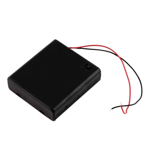حامل بطاريات مع مفتاح تشغيلي | AA 4-Cell Box with...