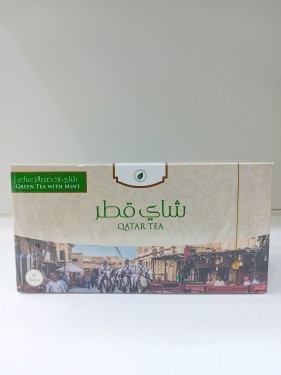 شاي قطر أخضر بالنعناع(25خيط)