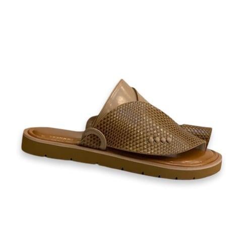 حذاء زبيري شرقي جلد كموني سمك