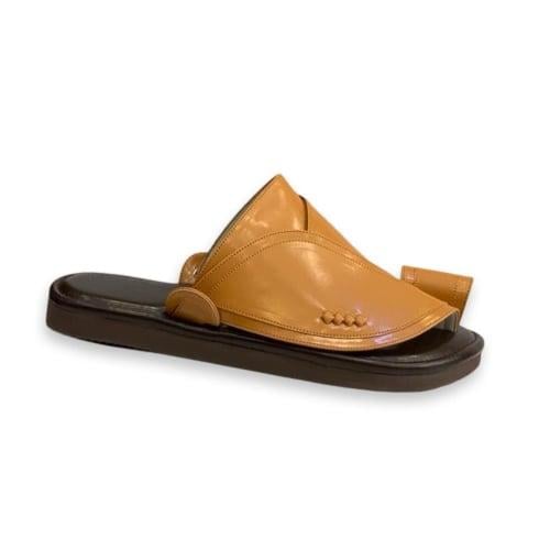 حذاء زبيري شرقي جلد فاخر بني ع كركمي