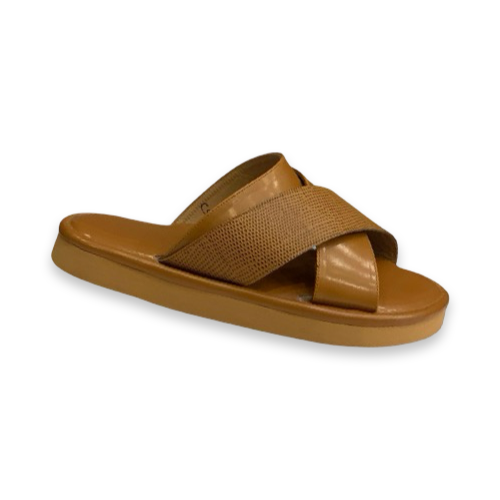 حذاء ولادي شرقي كموني غامق جلد كلاسك