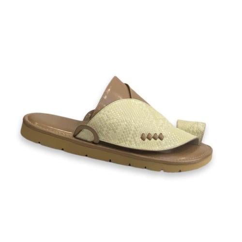 حذاء زبيري شرقي جلد سكري ثعبان ع بيج