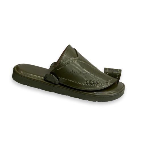 حذاء شرقي مطرز بالليزر زيتي