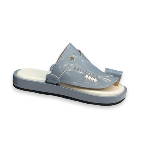 نعال شرقي رجالي سماوي بسطح جلدي أملس – إصدار الإطل...