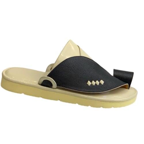 حذاء زبيري شرقي جلد اسود ليزرد ع سكري