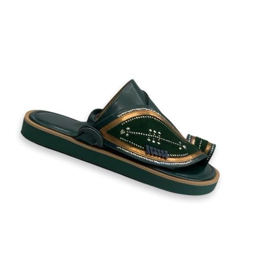 حذاء شرقي مطرز يدوي شموه اخضر