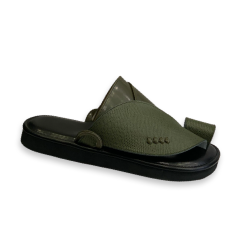 حذاء زبيري شرقي جلد ليزر زيتي ع اسود