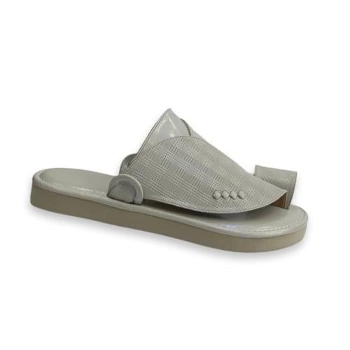 حذاء زبيري شرقي جلد بيج ماعز فاتح