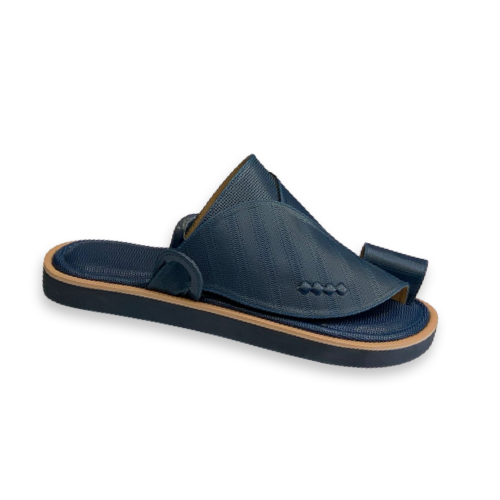 حذاء زبيري جلد مقلم بترولي