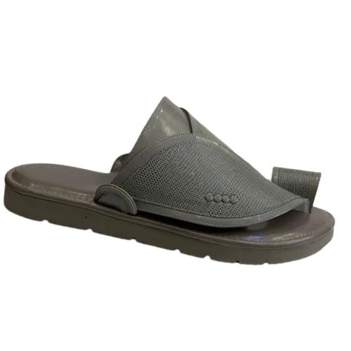 حذاء زبيري شرقي جلد رصاصي ليزرد