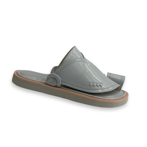 حذاء زبيري شرقي جلد رصاصي