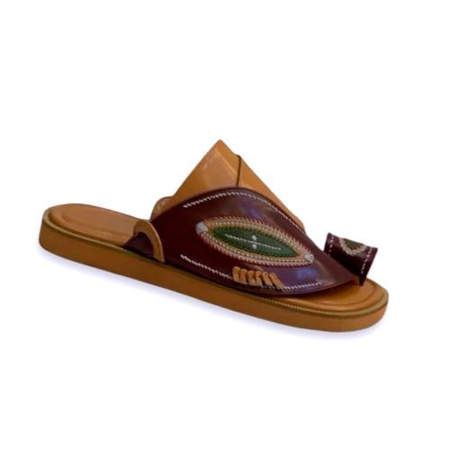 حذاء شرقي نقش يدوي كموني على عودي خيط