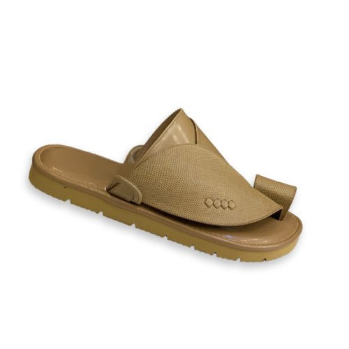 حذاء زبيري جلد بيج ليزرد