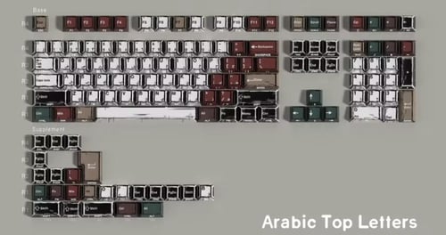 كي كابس ميكانيكال حروف عربية وإنجليزية