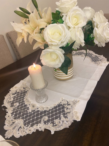 مفرش وسط الطاوله